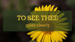 To See Thee More Clearly